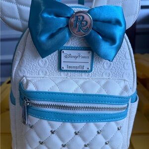 Loungefly Disney Parks White and Blue Mini Backpack